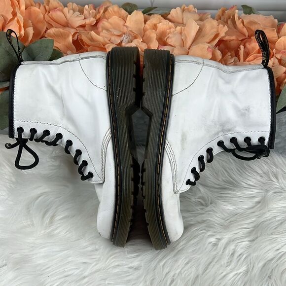 Doc Martens 1460J Combat Boots Youth Size 2 Lace Up Side Zip - Picture 7 of 11